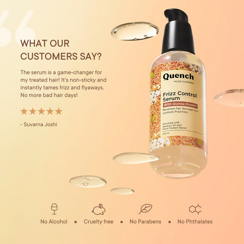 Quench Frizz Control Hair Serum - Distacart