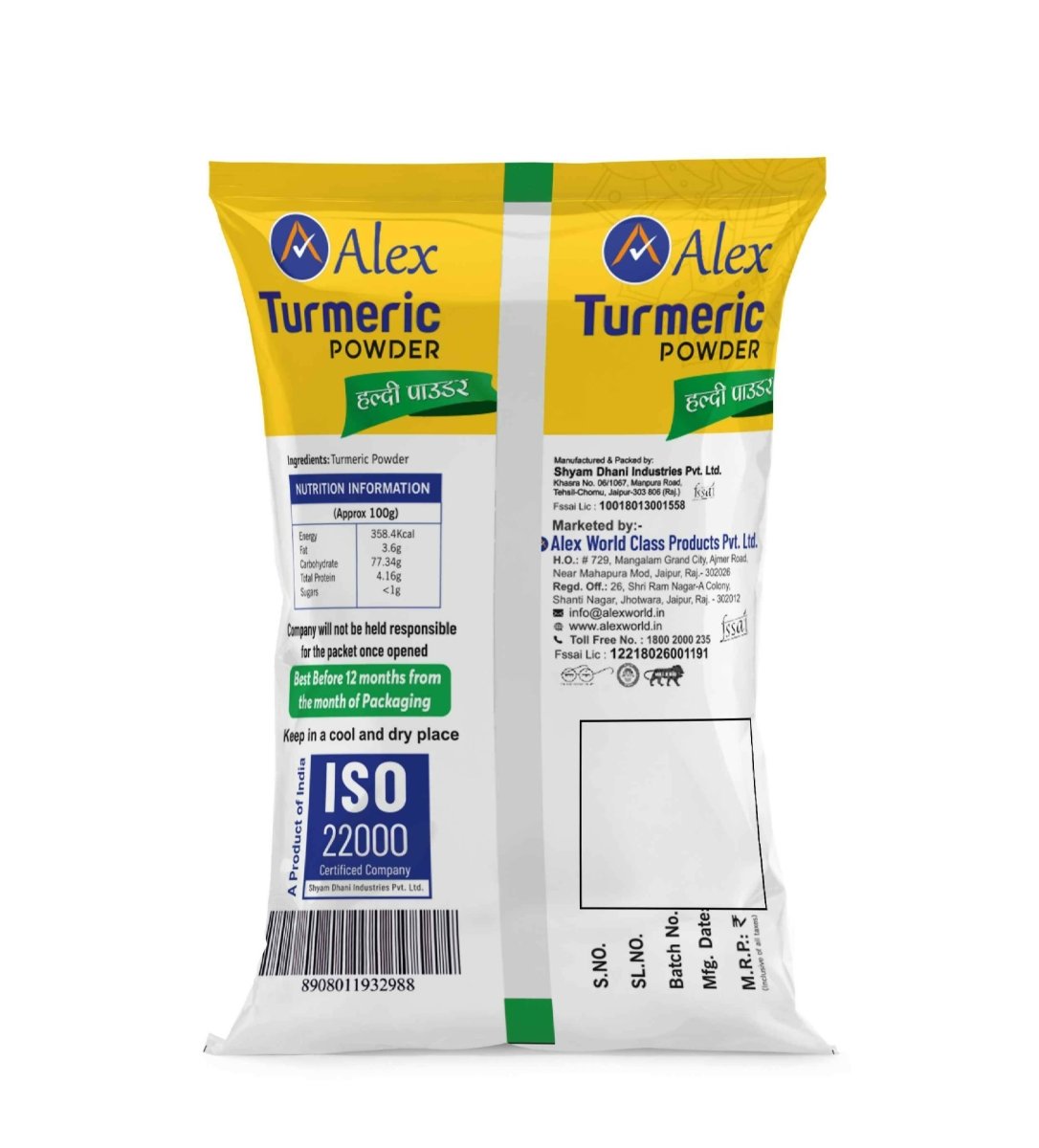 Alex Turmeric Powder - Distacart