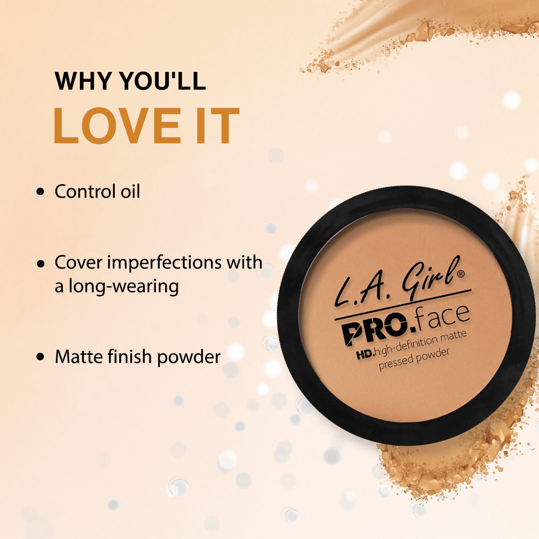 L.A. Girl HD PRO Face Pressed Powder - Warm Honey - Distacart