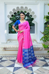 Thumbnail for Aastha Fashion Pink Woven South Silk Saree with Blouse - Distacart