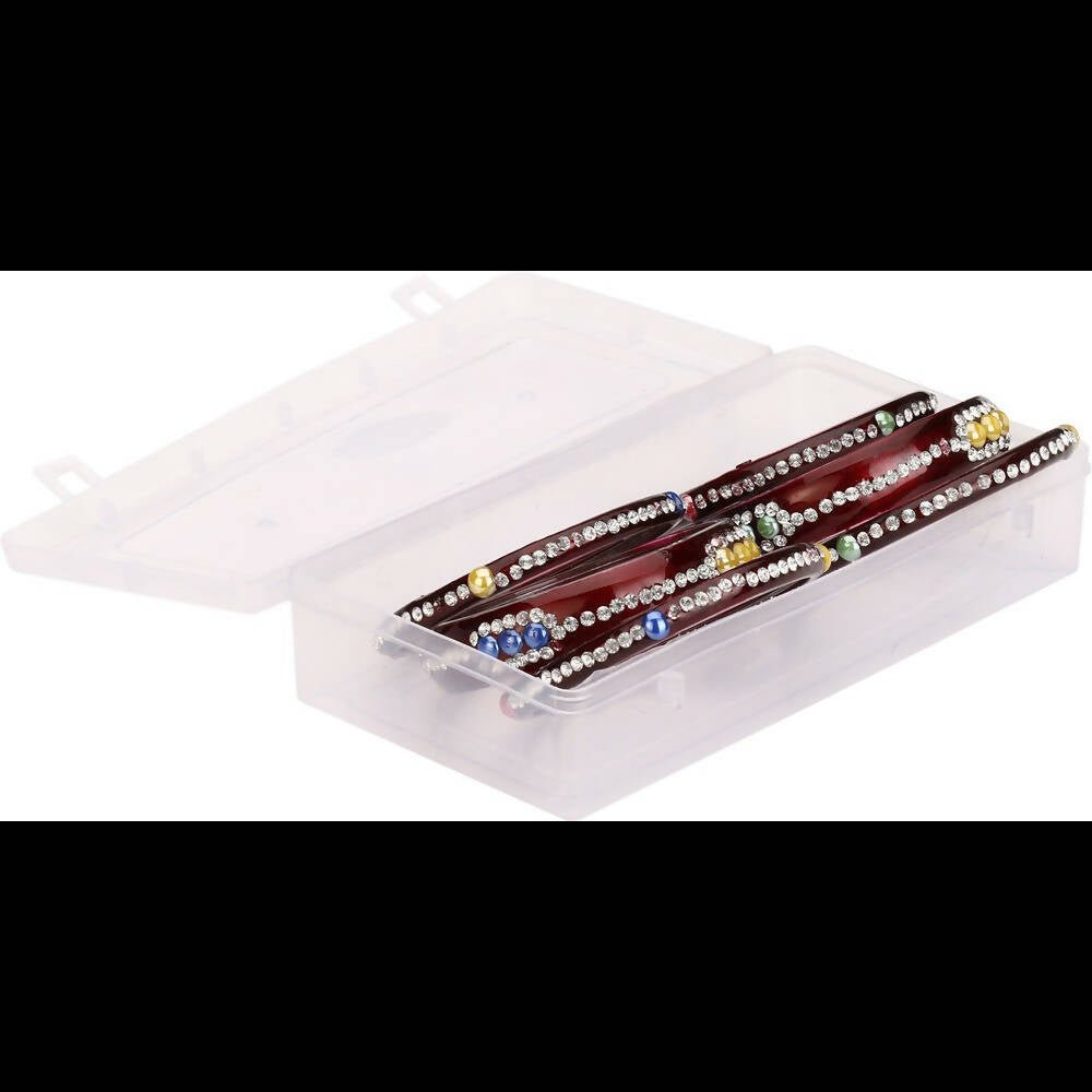 Afast Bridal Wedding & Party Fashionable Colorful Glass Bangle/Kada Set, Pack Of 12 - Blue, Maroon - Distacart