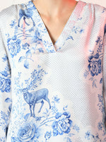 Thumbnail for Myshka Women's White Printed Top - Distacart