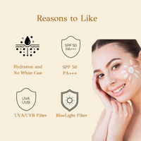 Thumbnail for dBasic Sunscreen SPF50 PA+++ UVA/UVB, Blue Light Filter, Rice Water, Shea Butter & No White Cast - Distacart