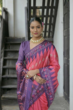 Thumbnail for Vishnu Weaves Women's Rani Soft Tussar Silk Saree with Blouse - Distacart