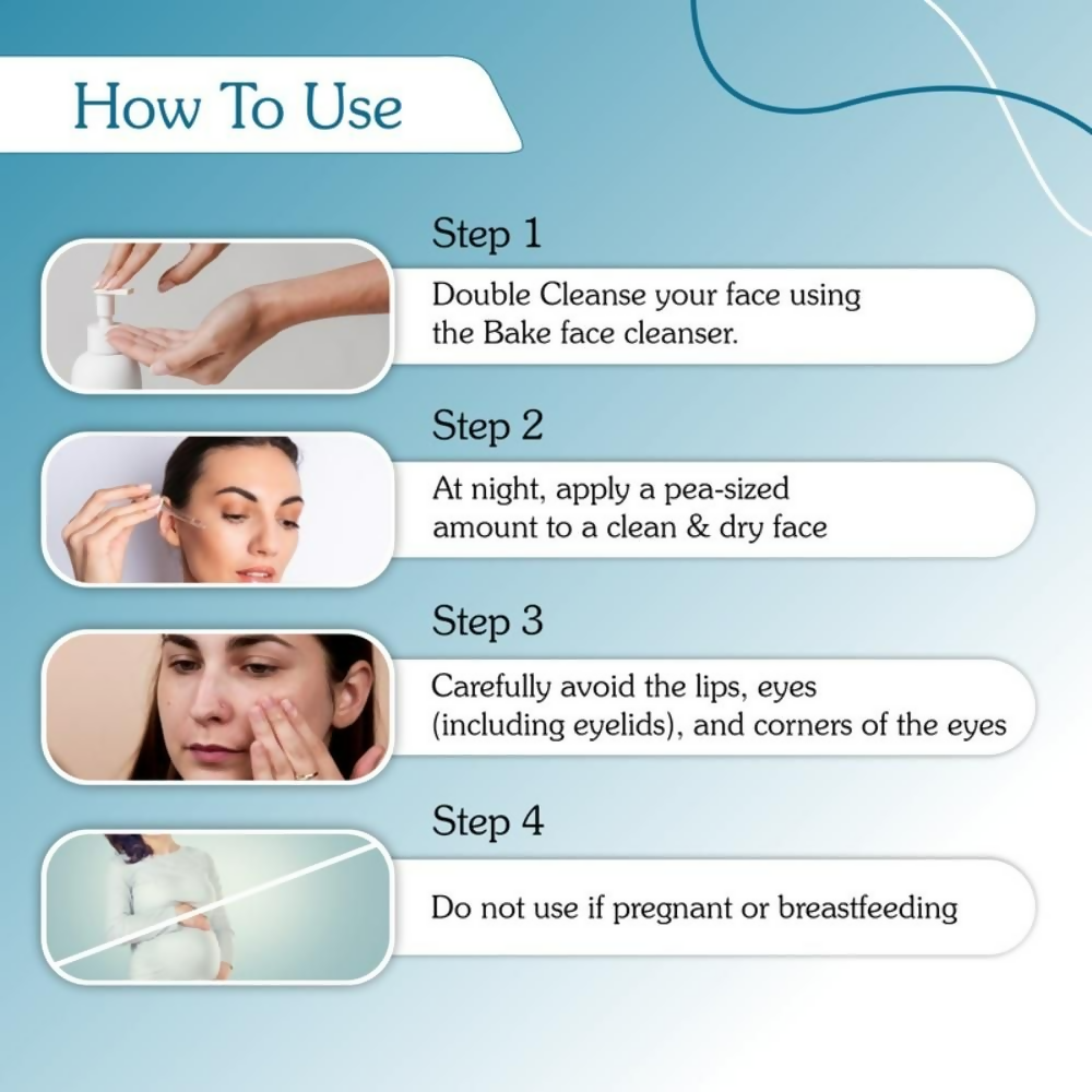 Bake 0.3% Retinol Beginner Friendly Face Serum With 2% Multi Peptide & Vitamin E - Distacart
