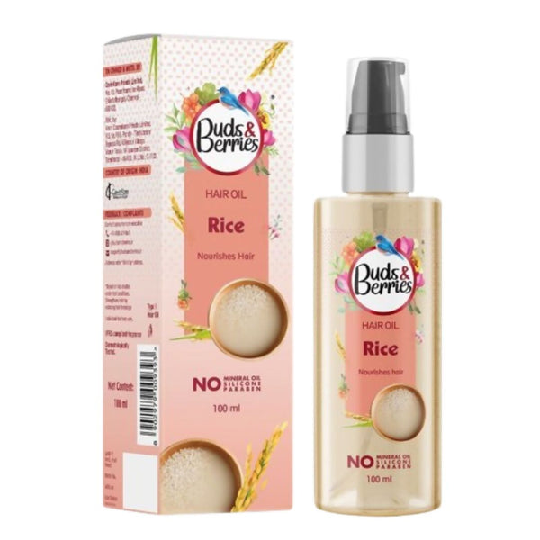 Buds & Berries Rice Hair Oil - Distacart