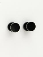 Thumbnail for NVR Men's Black Rhodium-Plated Metal Studs Earring - Distacart