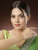 Thumbnail for NVR Women's Set of 2 Gold-Plated Handcrafted Traditional Bangles - Distacart