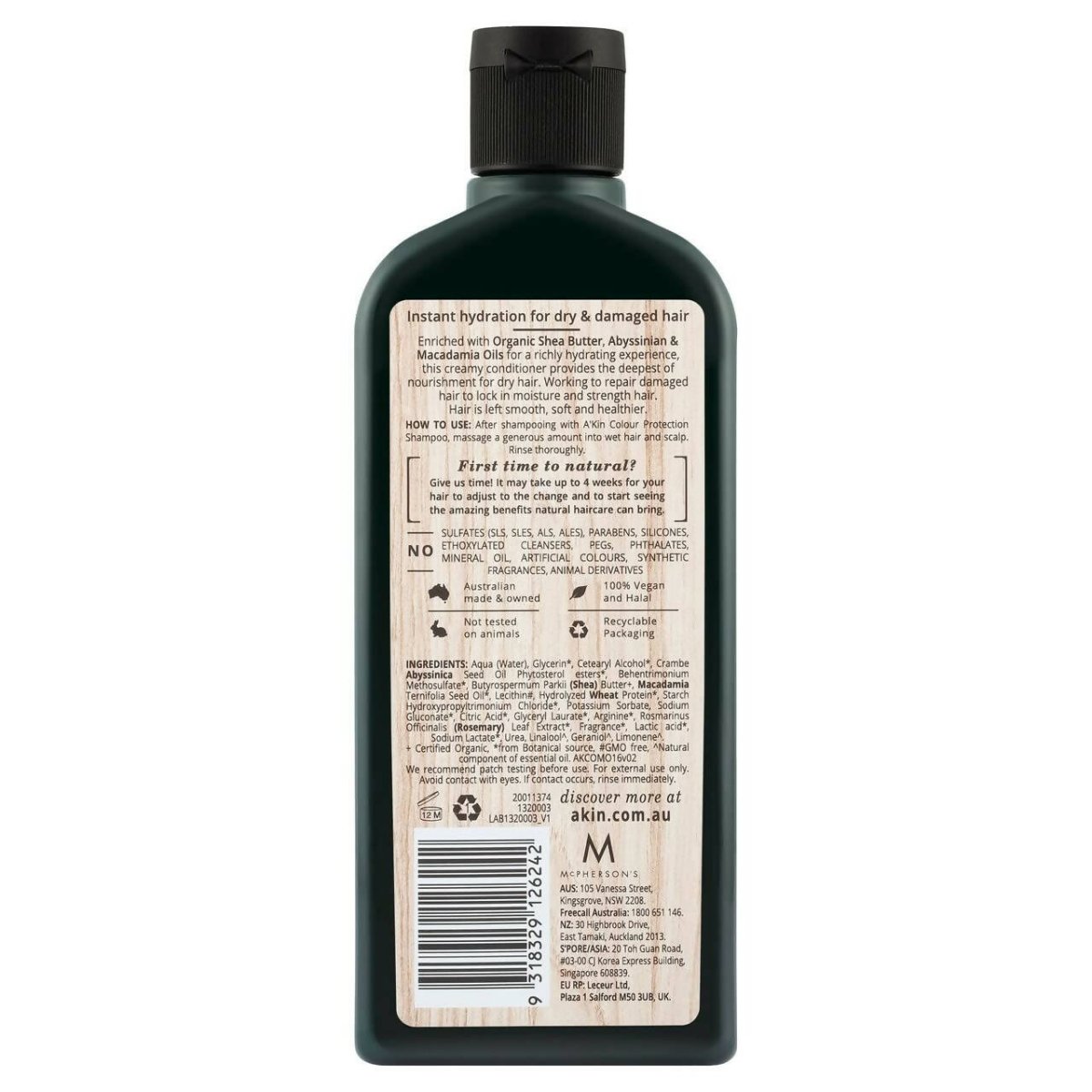 Akin Macadamia & Wheat Protein Moisture Rich Conditioner - Distacart