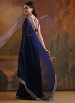 Thumbnail for Vegaa Fashion Blue Heavy Georgette Sequence Work Saree