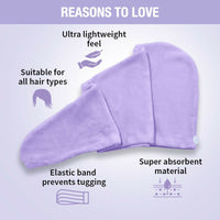 Thumbnail for Nykaa Naturals Microfiber Hair Wrap for Frizz Free & Shiny Hair - Lavender - Distacart