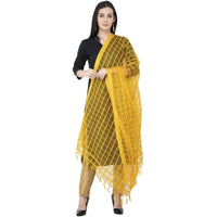 Thumbnail for A R SILK Cotton square Regular Dupatta Yelllow Color Dupatta or Chunni