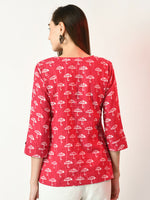 Thumbnail for Myshka Women's Pink Printed Top - Distacart