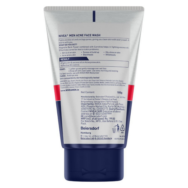 Nivea Men Acne Face Wash - Distacart