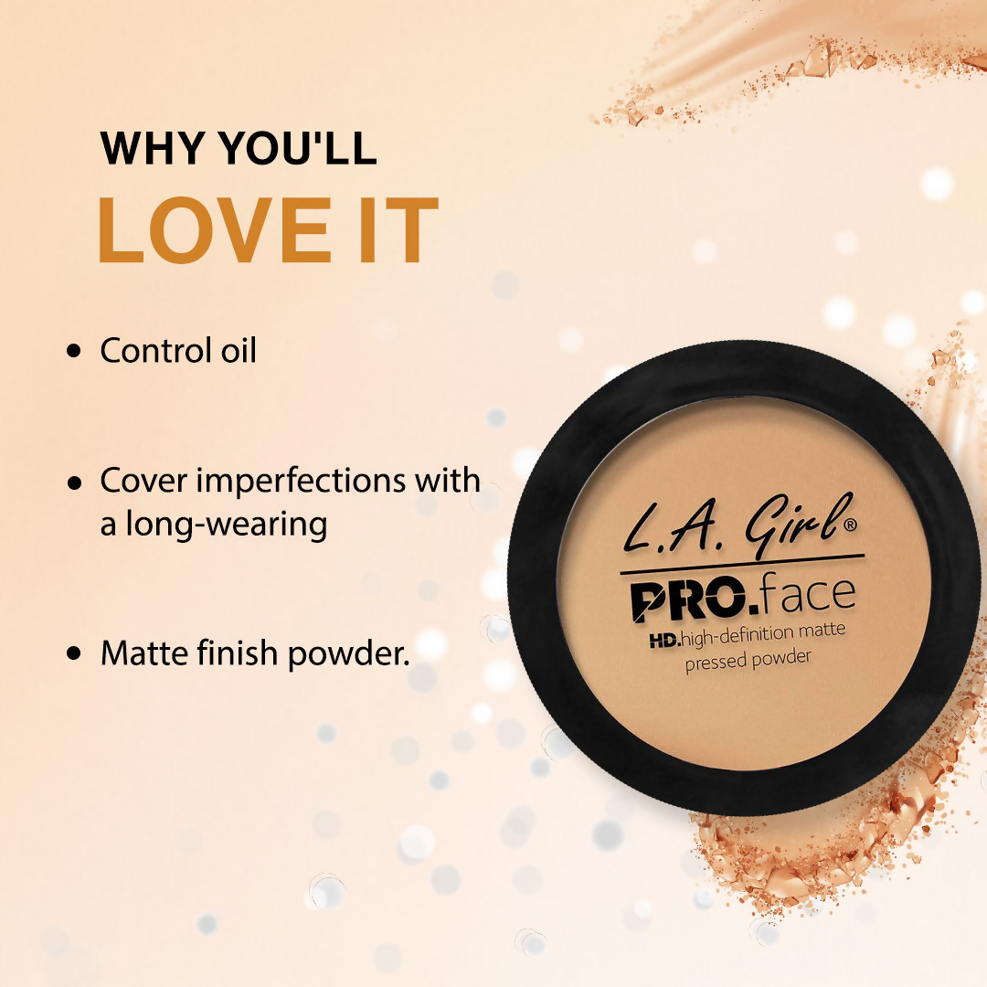 L.A. Girl HD PRO Face Pressed Powder - Soft Honey - Distacart