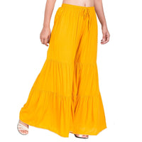 Thumbnail for Asmaani Mustard Color Solid Plain Gharara