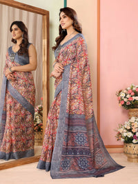 Thumbnail for Partywear Designer Grey Kota Doriya Fancy Saree - Dyuti
