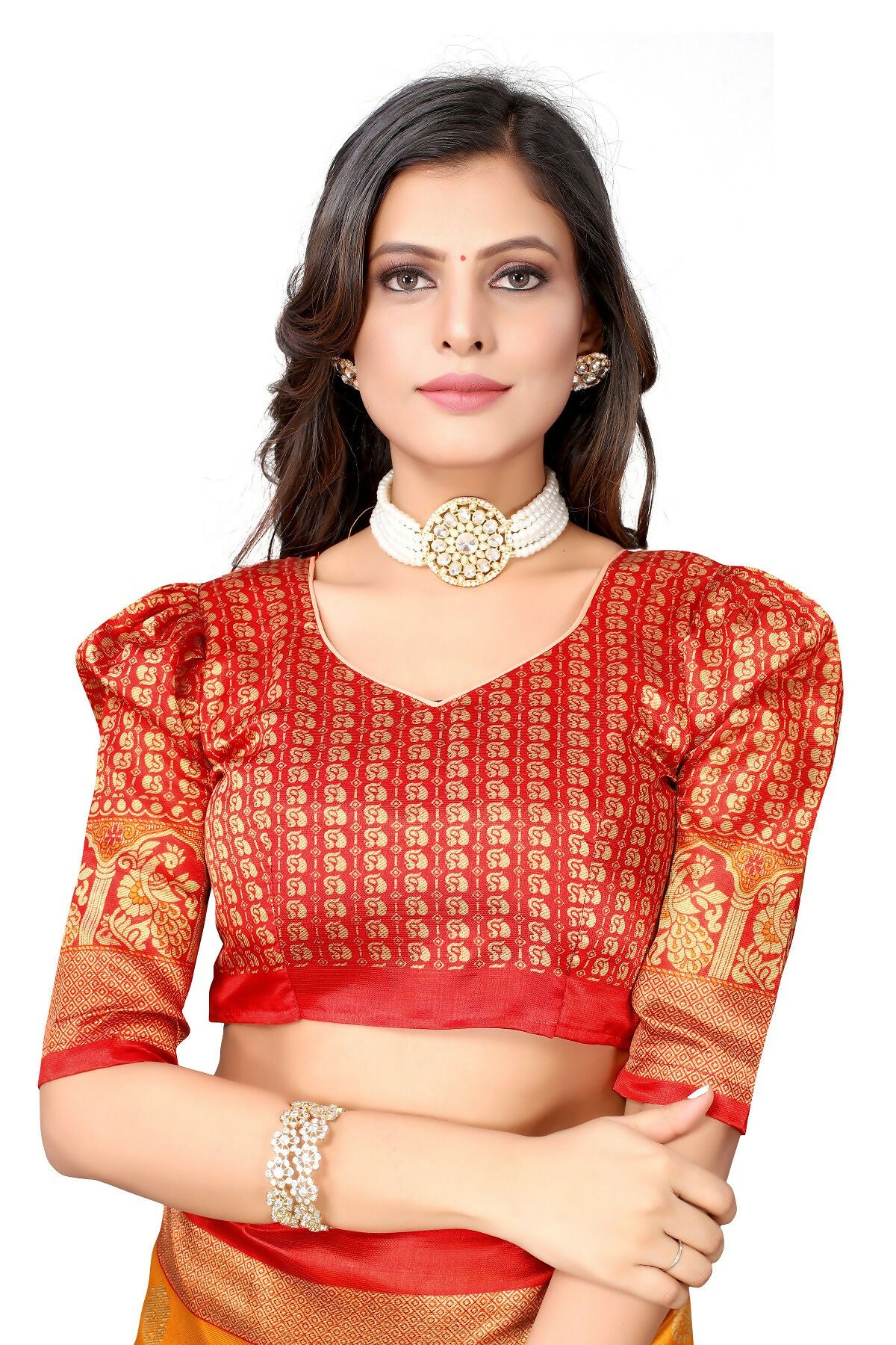 Vamika Yellow Printed Art Silk Saree - Distacart