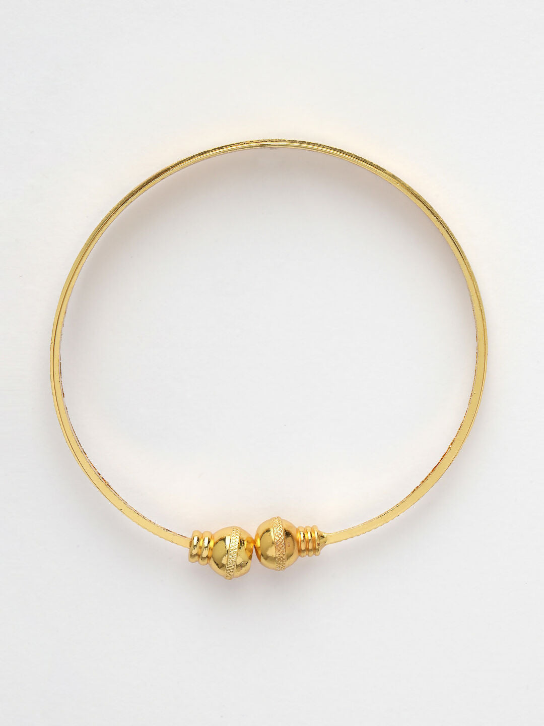 NVR Women's Set of 2 Gold-Plated Handcrafted Adjustable Bangles - Distacart