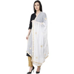 Thumbnail for A R SILK Chiffon Gota Patti Fancy Dupatta White Color Dupatta or Chunni