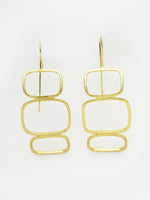 Thumbnail for NVR Women Gold-Plated Contemporary Fish Hook Drop Earrings - Distacart