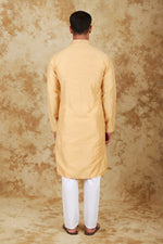 Thumbnail for Bluesaanchi Men's Handloom Embroidered Bisque Kurta Set - Distacart