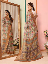 Thumbnail for Partywear Designer Coffee Kota Doriya Fancy Saree - Dyuti