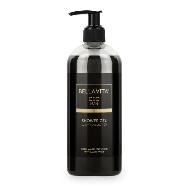 Bella Vita Luxury CEO MAN Shower Gel For Deep Cleansing, Hydrating & Moisturising Skin with Aloe Vera & Charcoal Powder - Distacart