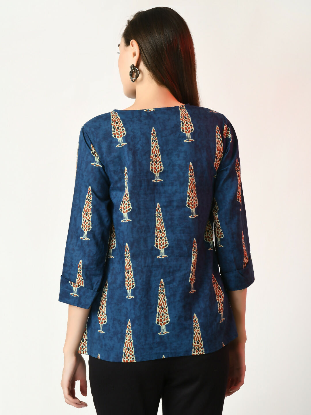 Myshka Women's Blue Printed Top - Distacart