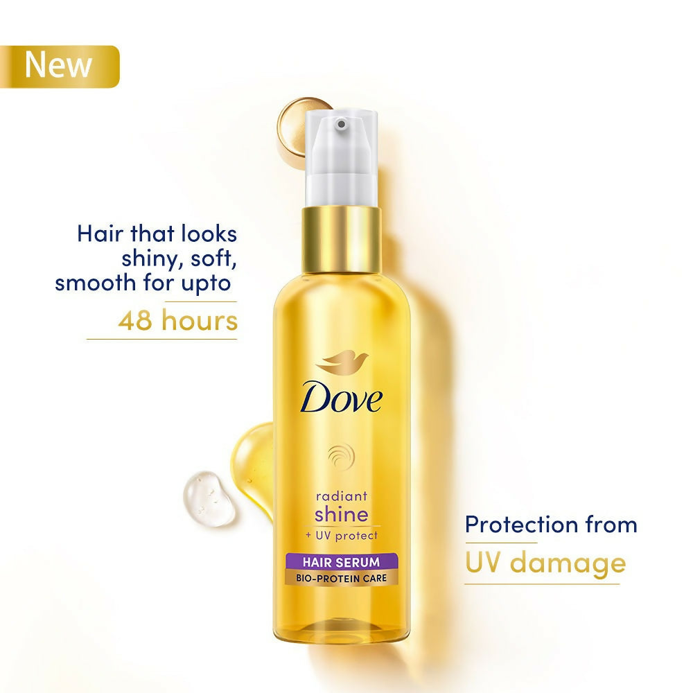 Dove Radiant Shine + UV Protect Hair Serum - Distacart