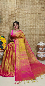 Thumbnail for Exclusive Collection Pink Beautiful Tissue Benarasi Saree