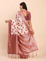 Thumbnail for Astita Linen Cotton Maroon Saree