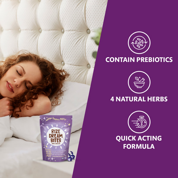 Rize Energy Bar Dream Bites - White Chocolate - Distacart