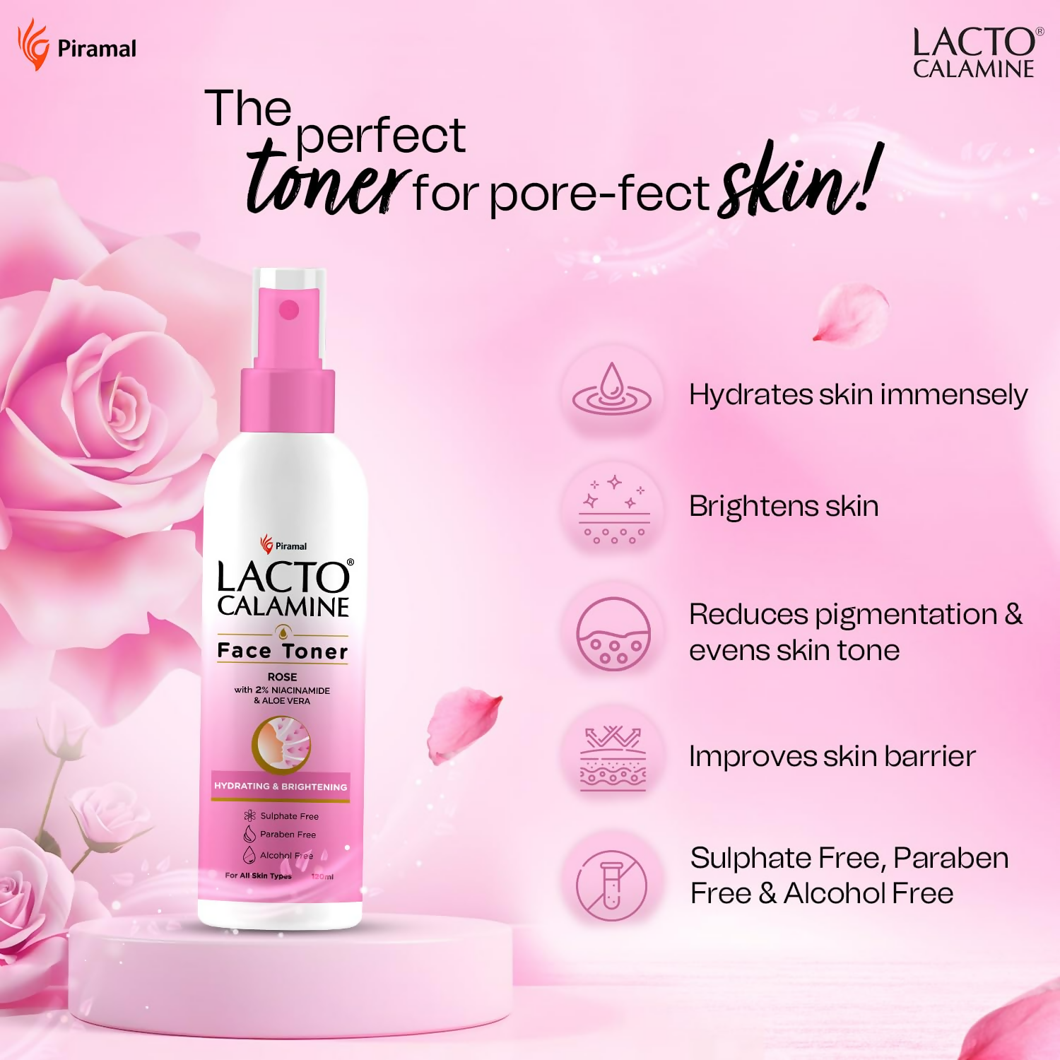 Lacto Calamine Rose Water Toner - Distacart