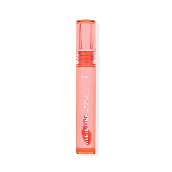 Lamel All In One Lip Tinted Plumping Oil - 401 Peachy - Distacart