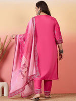 Thumbnail for Sztori Women Floral Yoke Design Regular Kurta with Trousers & With Dupatta - Distacart