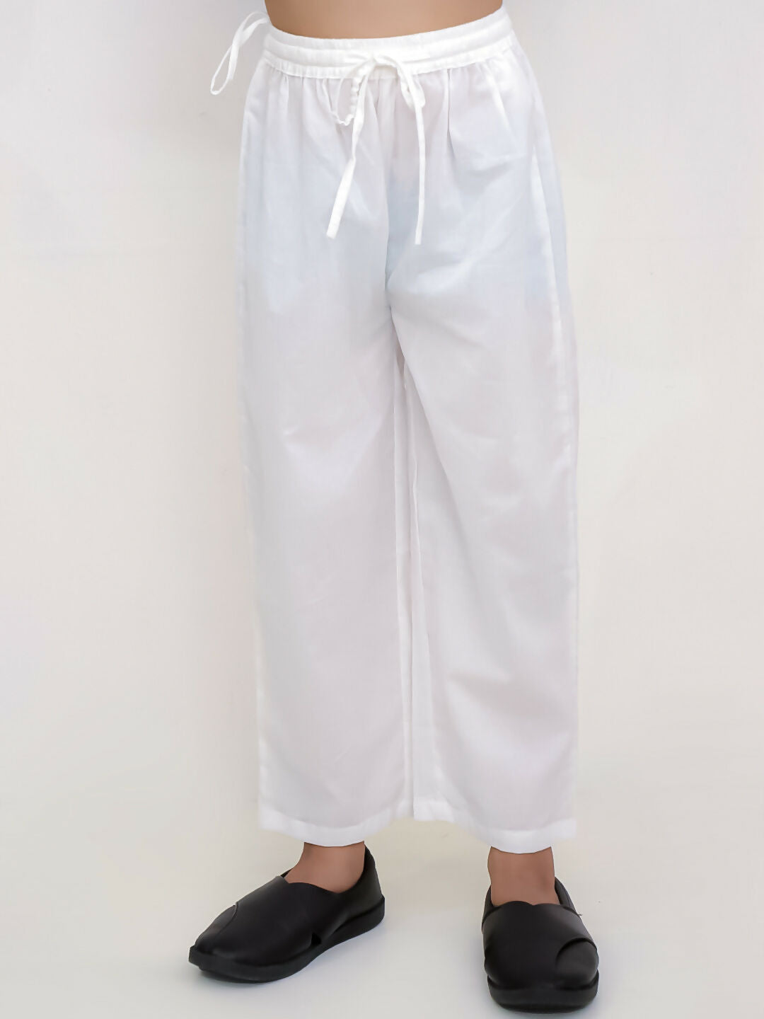 Lil Drama Shor-Gul White Kurta Pyjama Set For Boys