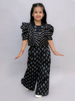 Thumbnail for Lil Drama Bollywood Tadka Black Stylish Jacket and Pant With Bustier Set For Girls