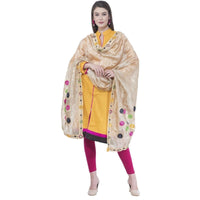 Thumbnail for A R SILK Golden Color Fancy Silk Dupattas and Chunnis