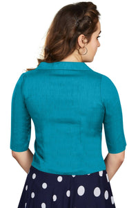 Thumbnail for Aastha Fashion Women's Women's Firozi Art Silk Button Readymade Blouse - Distacart