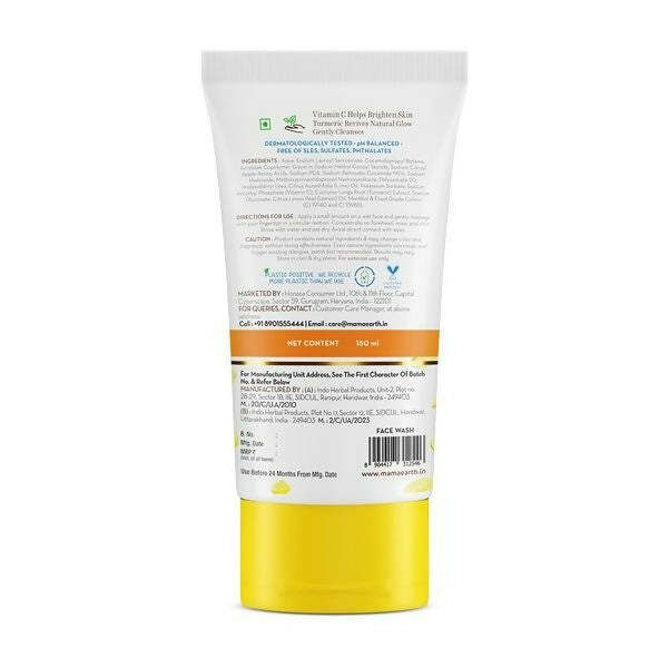 Mamaearth Vitamin C Face Wash with Vitamin C and Turmeric - Distacart