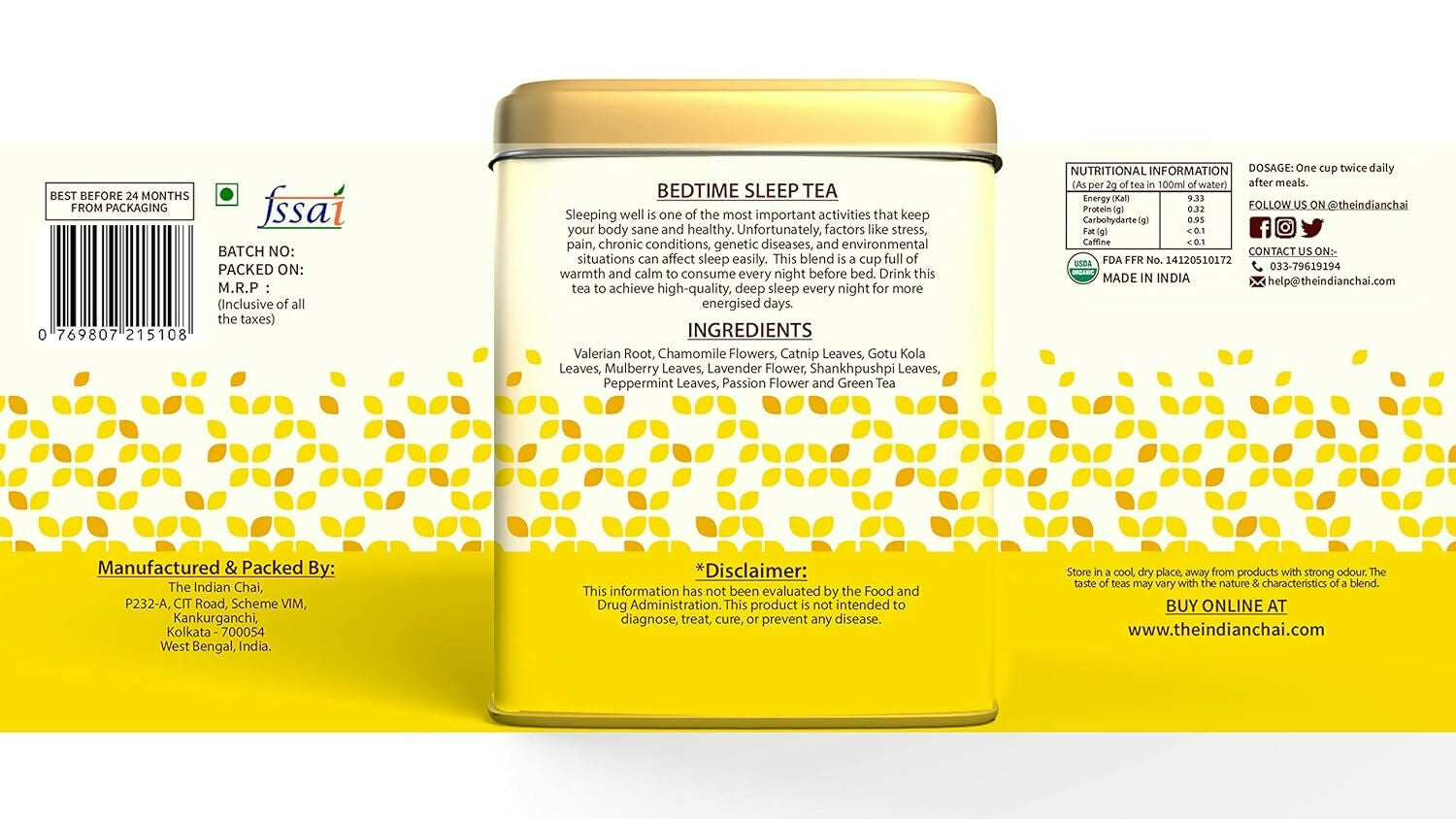 The Indian Chai – Bedtime Sleep Tea - Distacart