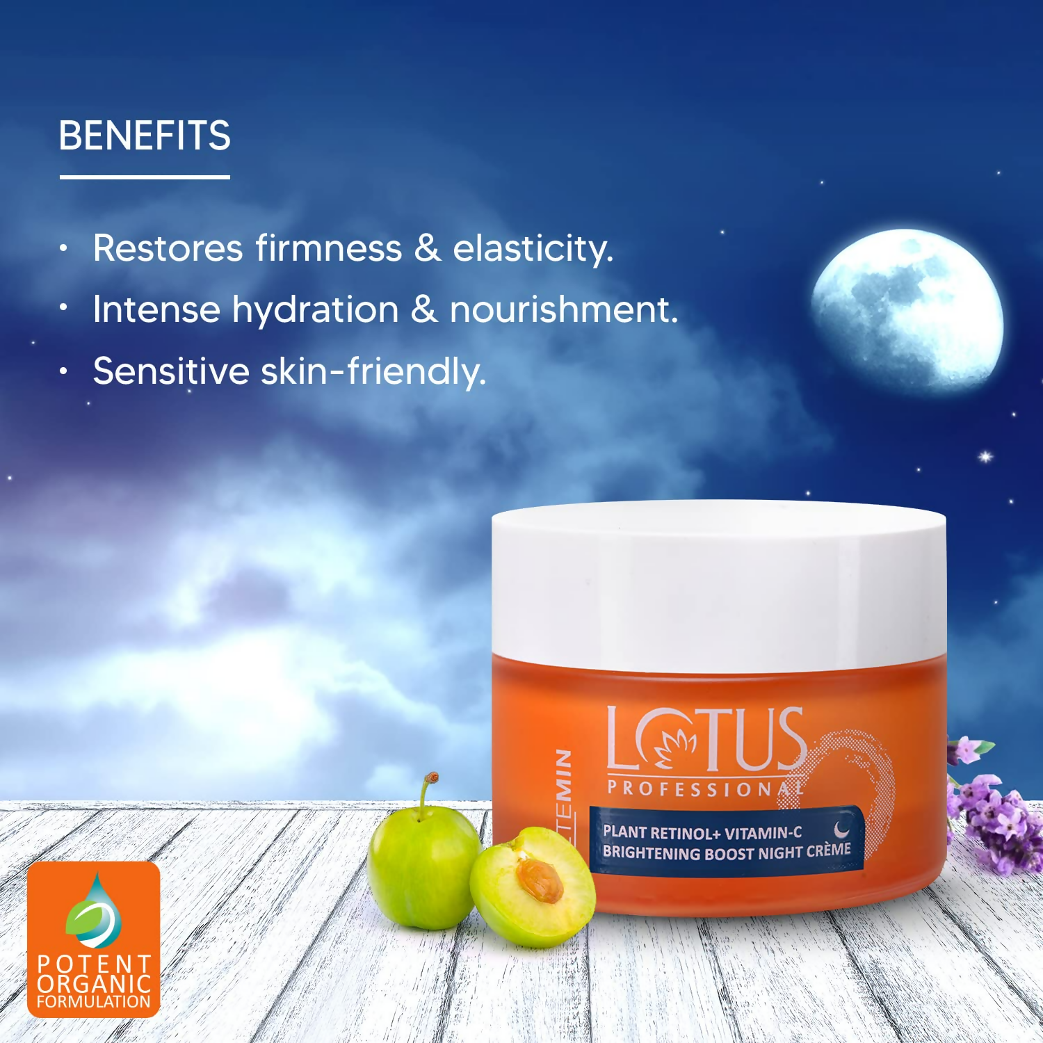 Lotus Professional Retemin Plant retinol + Vitamin C Brightening Boost Night Creme - Distacart