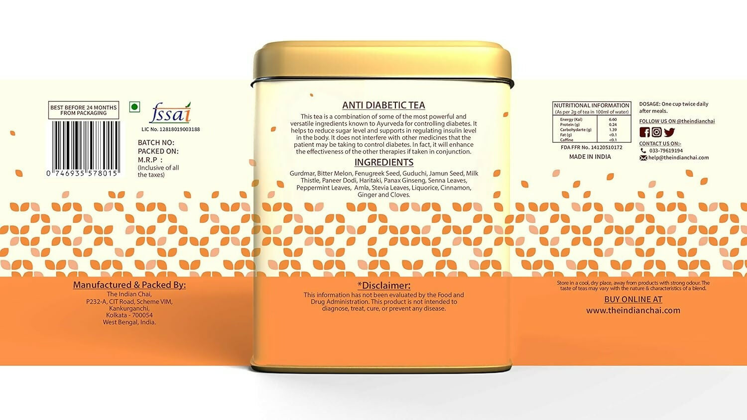 The Indian Chai - Anti Diabetic Tea - Distacart