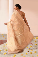 Thumbnail for Joban Fashion Gold Banarasi Kora Tissue Pure Handloom Banarasi Silk Saree