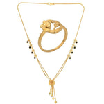 Thumbnail for AanyaCentric Gold-plated Mangalsutra & Ring Set - Distacart