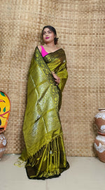 Thumbnail for Exclusive Collection Pista Beautiful Tissue Benarasi Saree