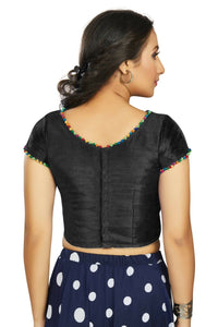 Thumbnail for Aastha Fashion Women's Black Art Silk Designer Party Wear Readymade Blouse - Distacart