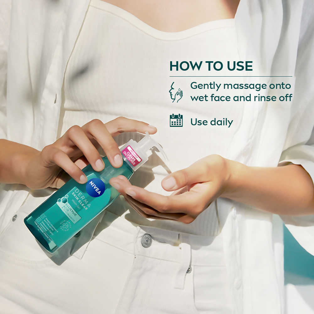 Nivea Derma Skin Clear Face Wash Gel - Distacart