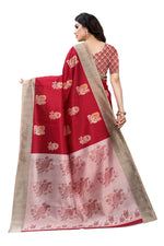 Thumbnail for Vamika Red Printed Art Silk Saree - Distacart
